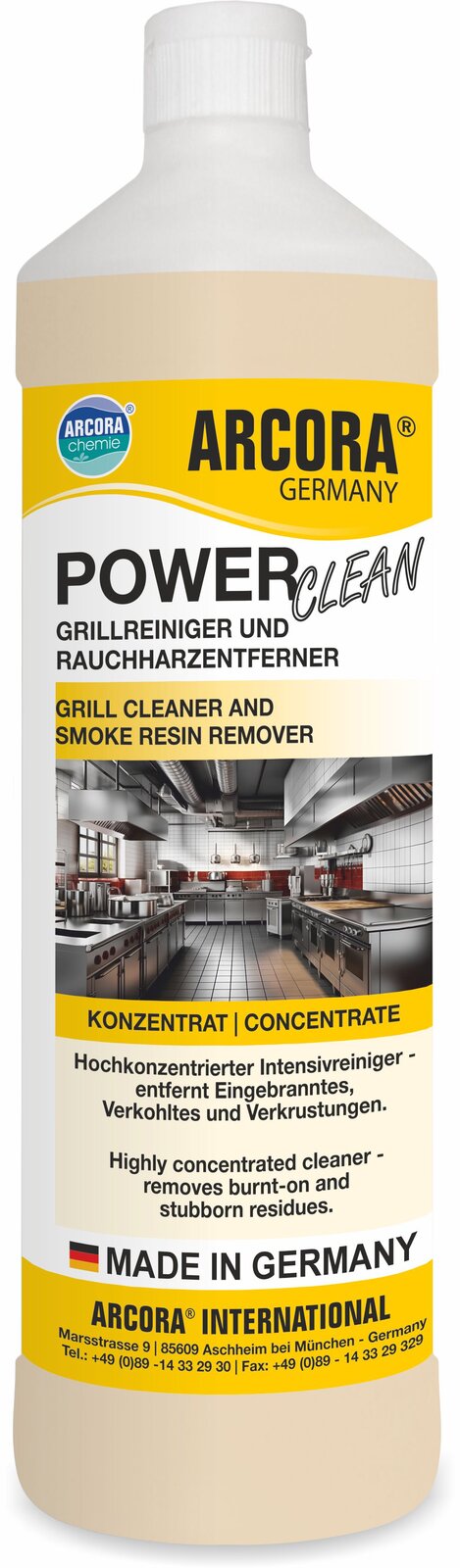 ARCORA Power-Clean Grillreiniger und Rauchharzentferner – 12 x 1 Liter