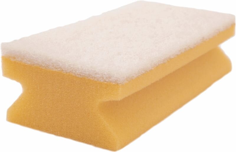 ARCORA Profi Griffvliesschwamm, Gelb-Weiß, 150 x 70 x 45 mm, 100 Stück