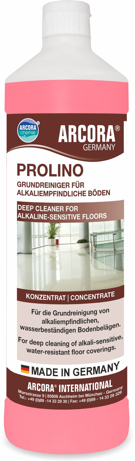ARCORA Prolino Grundreiniger für alkaliempfindliche Böden – 12 x 1 Liter