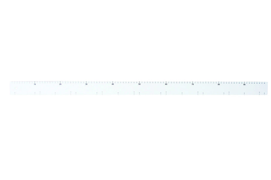 Tailor's ruler - length 99.3 cm, (print: 98 cm with graduations)