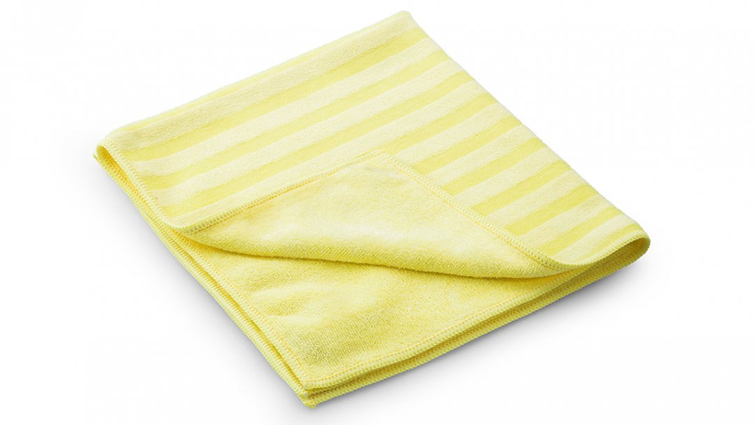 Mega Clean Mikrofaser Borstentuch gelb, 40 x 40 cm – Profi Scheuertuch gegen Verkrustungen
