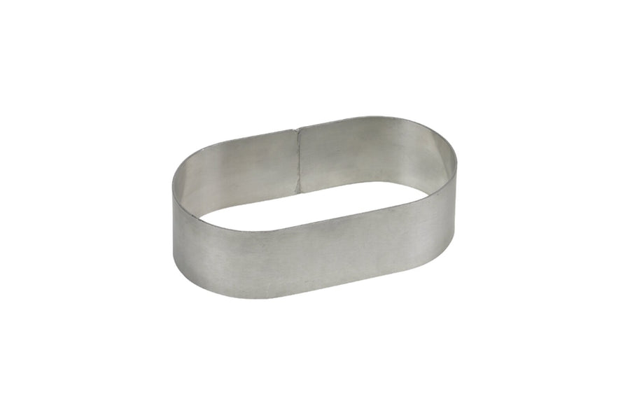 Schneider cake ring "oval", aluminum, 180 x 105 x 50 mm