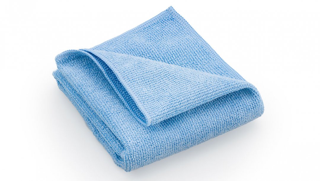 Mega Clean Mikrofaser Hochleistungstuch Platin blau, 40 x 40 cm – Profi Putztuch Reinigungstuch langlebig