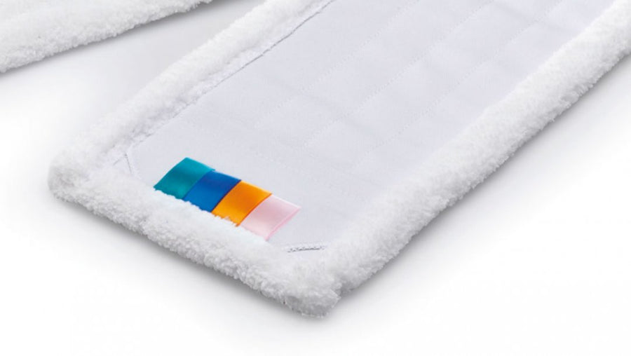 Mega Clean Mikrofaser Mopp Mega Weiß MC weiß, 50 cm – Profi Wischbezug Wischmopp Taschenmopp
