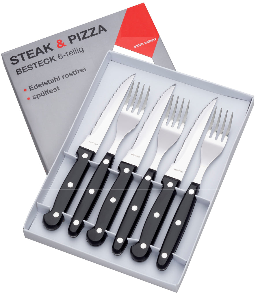 Steak-/Pizza-Besteck 6-tlg. | Lauterjung Solingen