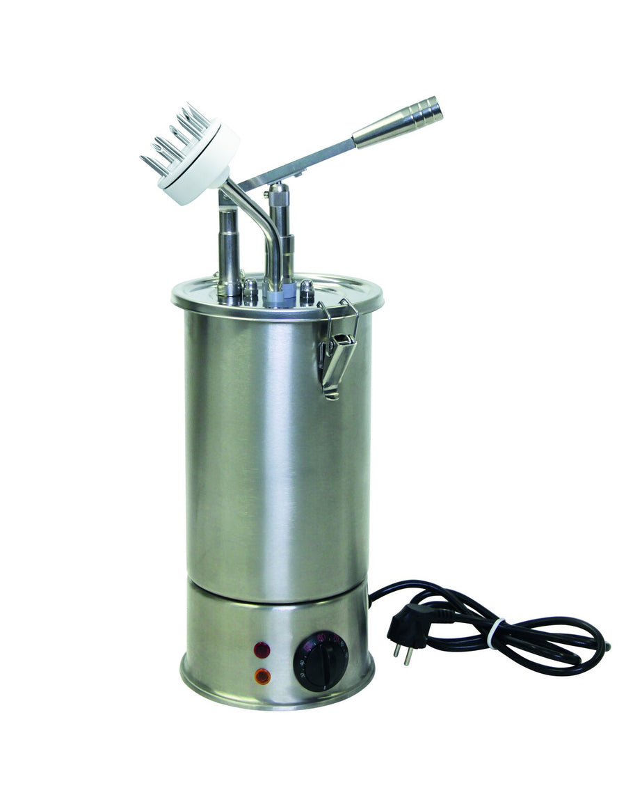 Schneider lever-operated doughnut dispenser, stainless steel, Ø 180 mm x 520 mm - 3.0 L