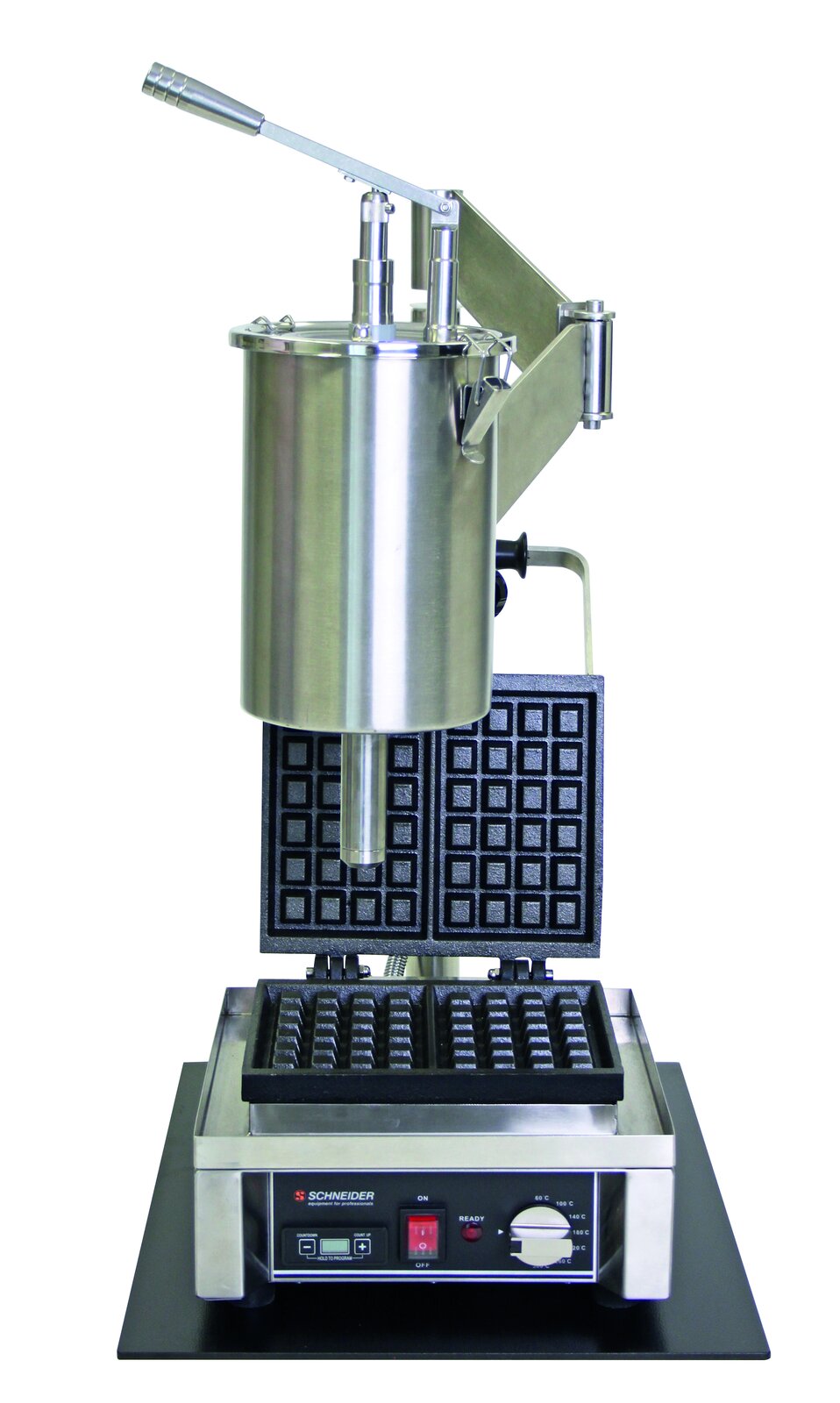 Schneider waffle batter dispenser, stainless steel, 400 x 550 x 700-800 mm - 4.5 L