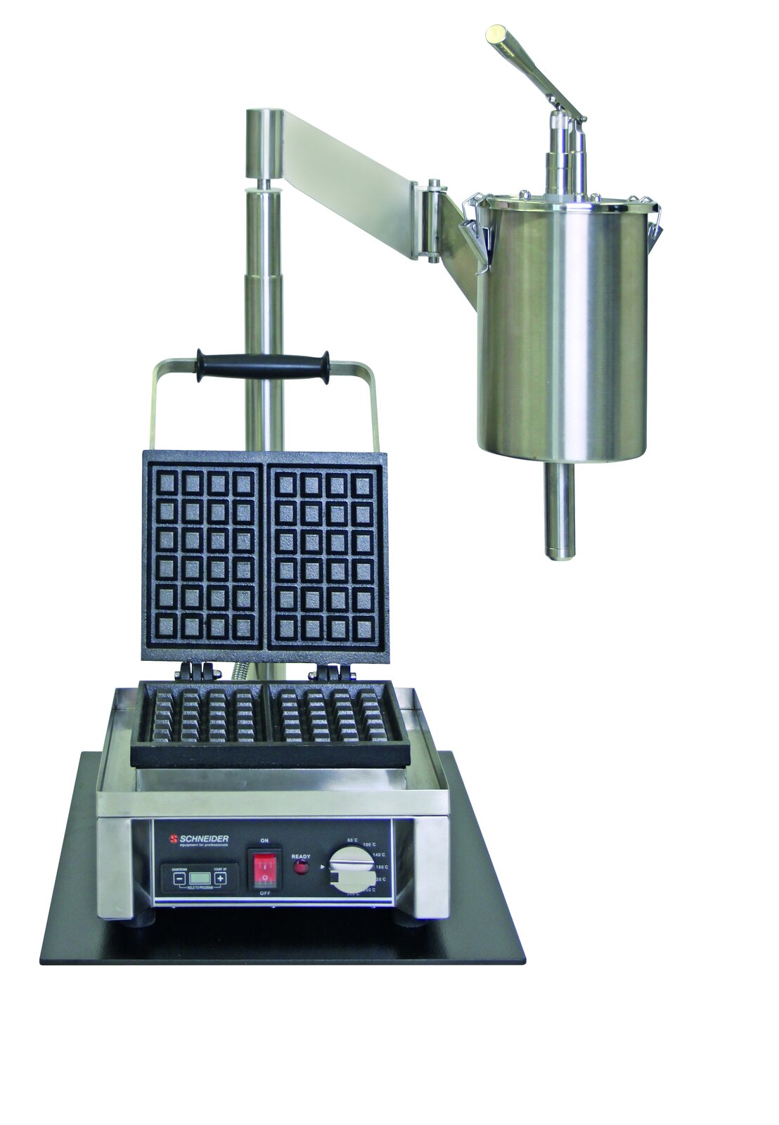 Schneider waffle batter dispenser, stainless steel, 400 x 550 x 700-800 mm - 4.5 L