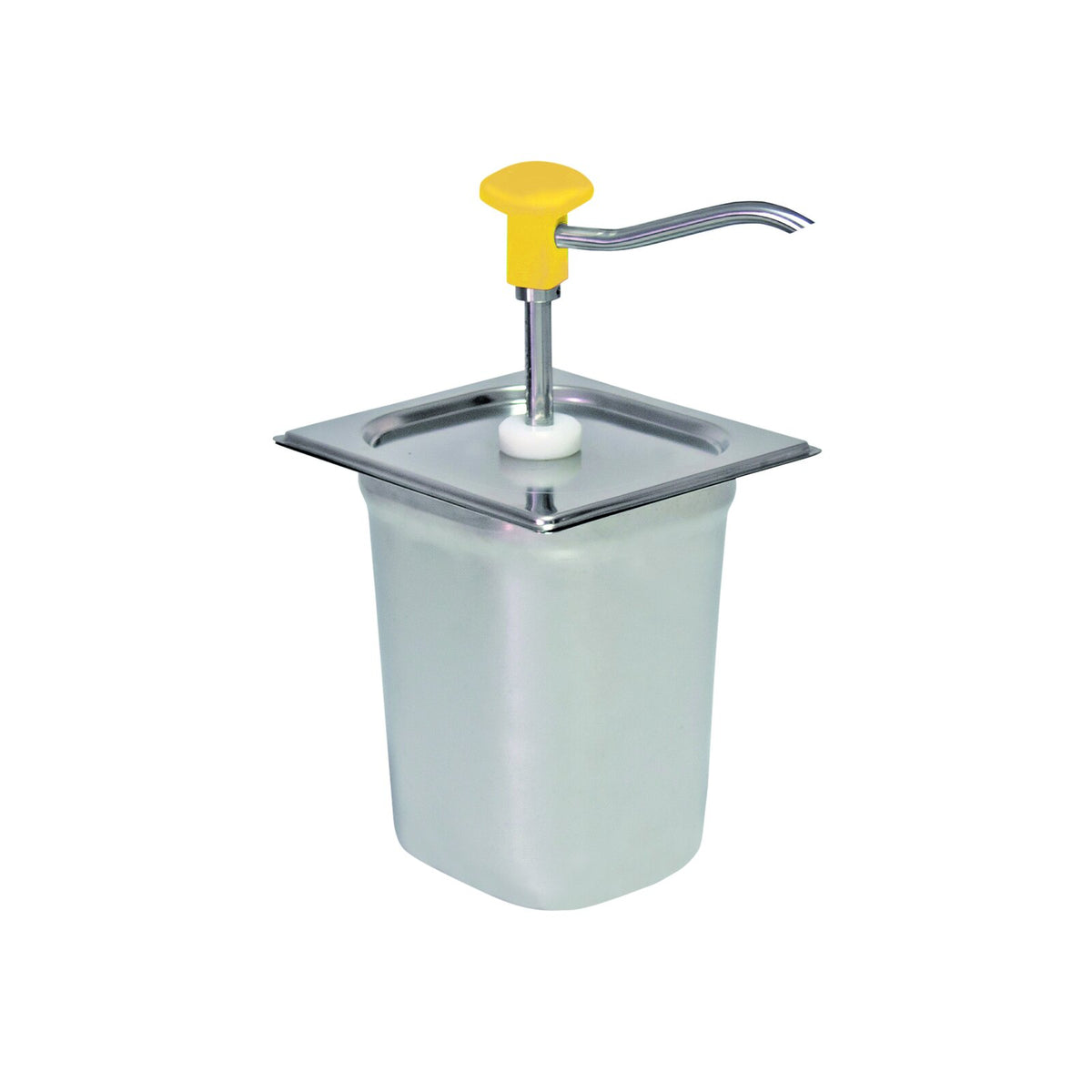 Schneider push-button dispenser, stainless steel, 165 x 180 x 320 mm - 3.0 L