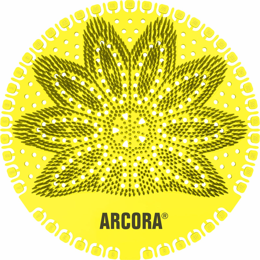 ARCORA Duft-Urinalsieb Maxi, Duft Lemon – 5 Stück