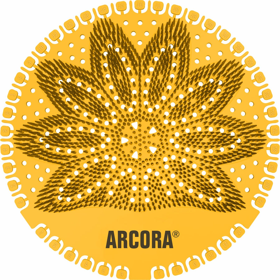 ARCORA Duft-Urinalsieb Maxi, Duft Mango – 5 Stück