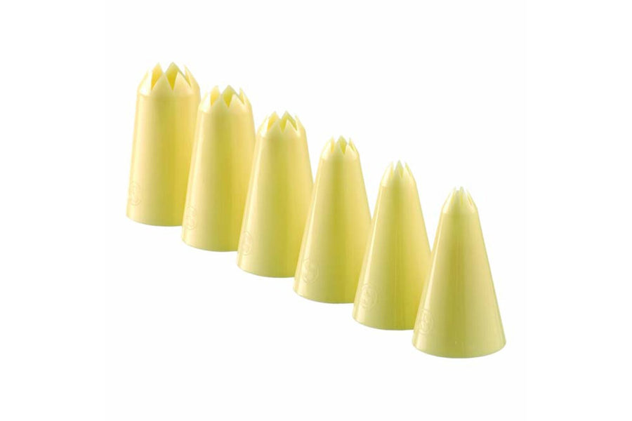 Schneider star nozzle set, 6-piece, PP, ivory, height: 6 cm