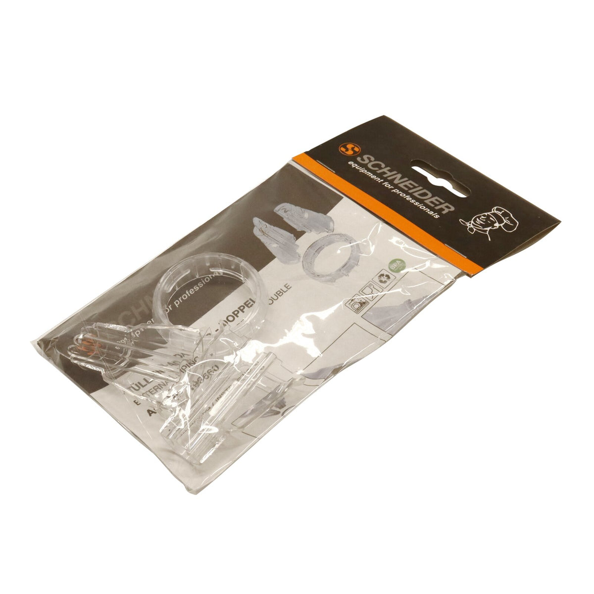 Schneider Adapter Doppelt für Tüllen, transparent, 3-tlg., PCTG