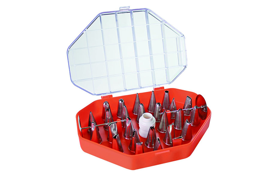 Schneider Spritztüllen-Set, 29 Teile, Edelstahl-Tüllen