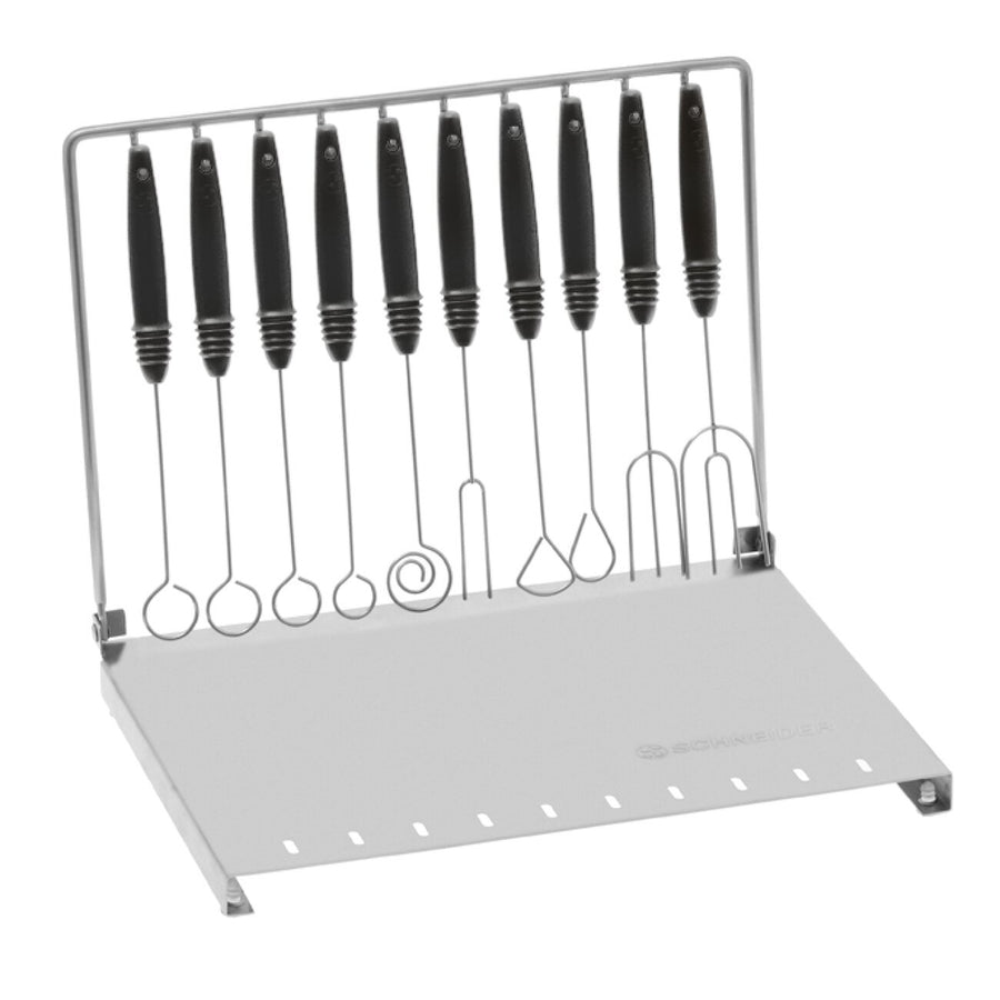 Schneider Pralinentunkgabel-Set "Profi" 10-teilig, in Plastikbox, orange, mit