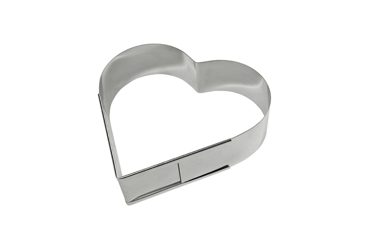 Schneider "Heart" baking frame, stainless steel, adjustable, 290 - 380 mm, height: 70 mm