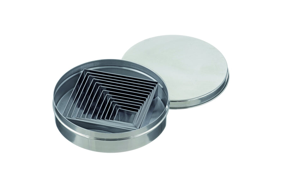 Schneider Dekor Ausstecher im Satz "Quadrat", 9-tlg., Höhe: 30 mm, Edelstahl