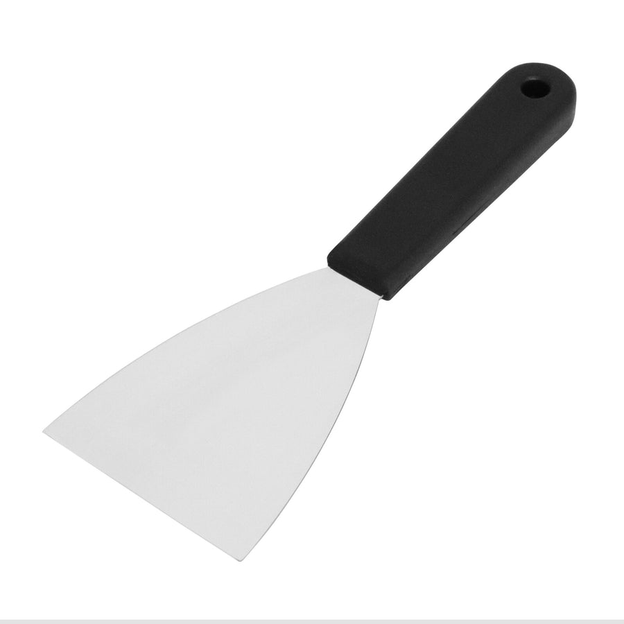 Schneider scraper, stainless steel, 80 mm, black plastic handle (PP)