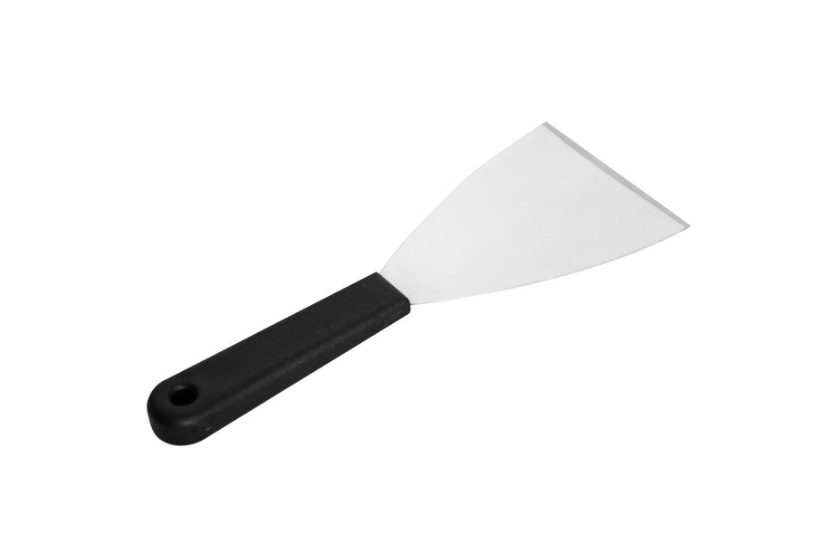 Schneider putty knife, stainless steel, 100 mm, black plastic handle (PP)