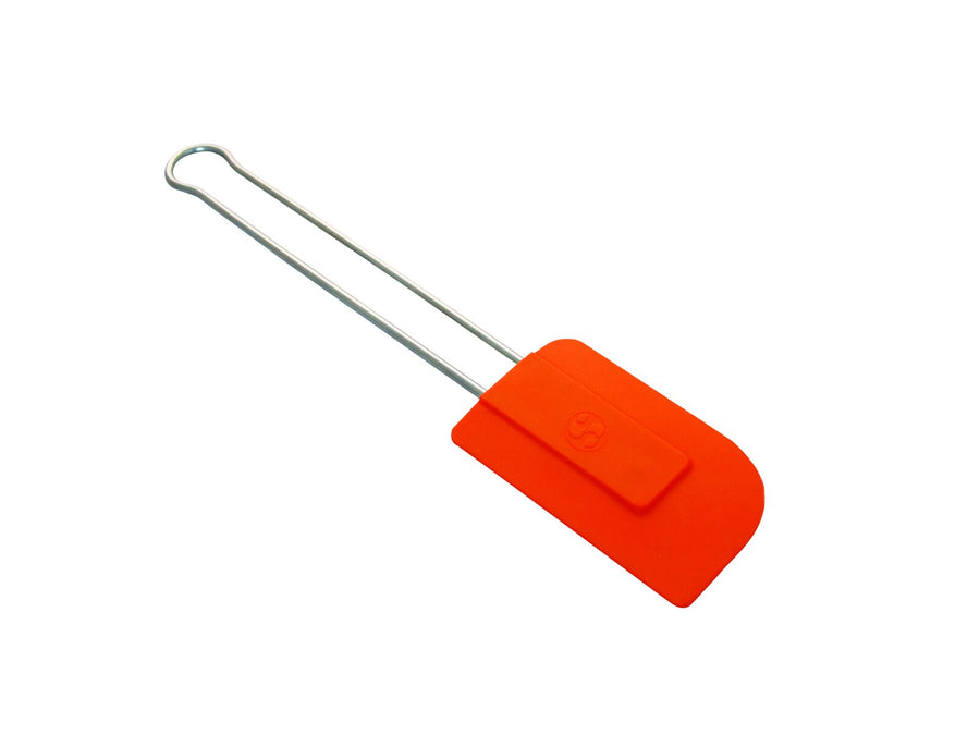 Schneider silicone bowl scraper, large, orange, 325 mm long, with stainless steel handle