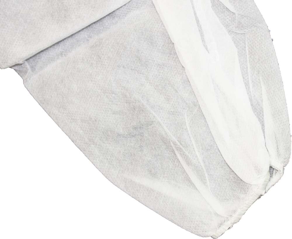 Besucherkittel aus Polypropylen-Vlies mit Klettverschluss – 50 Stück – Größe S–3XL