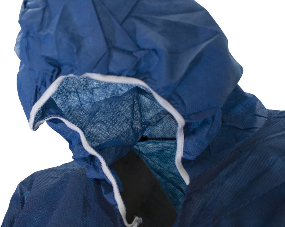 Einwegoverall aus Polypropylen-Vlies mit Kapuze, Kat. I – 25 Stück – Größe S–4XL