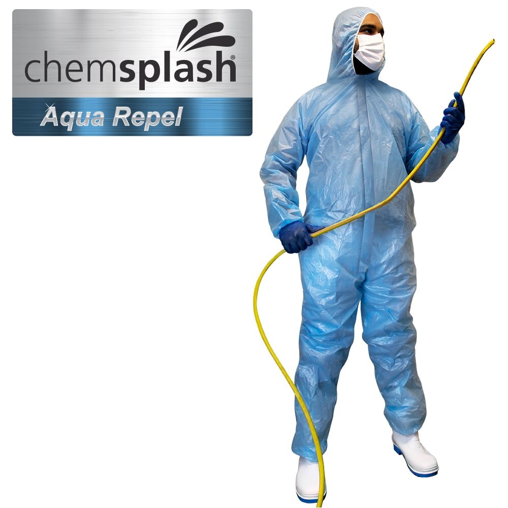 Chemsplash AquaRepel Einwegoverall wasserabweisend, Kat. I – 10 Stück – Größe M–3XL