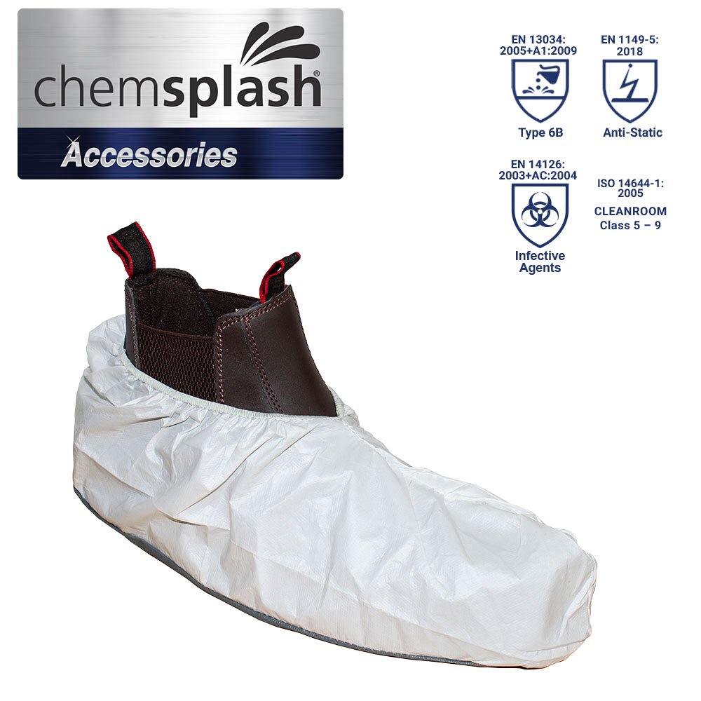 Chemsplash Überschuhe Typ PB[6-B] mit rutschhemmender PU-Sohle – 20 Paar