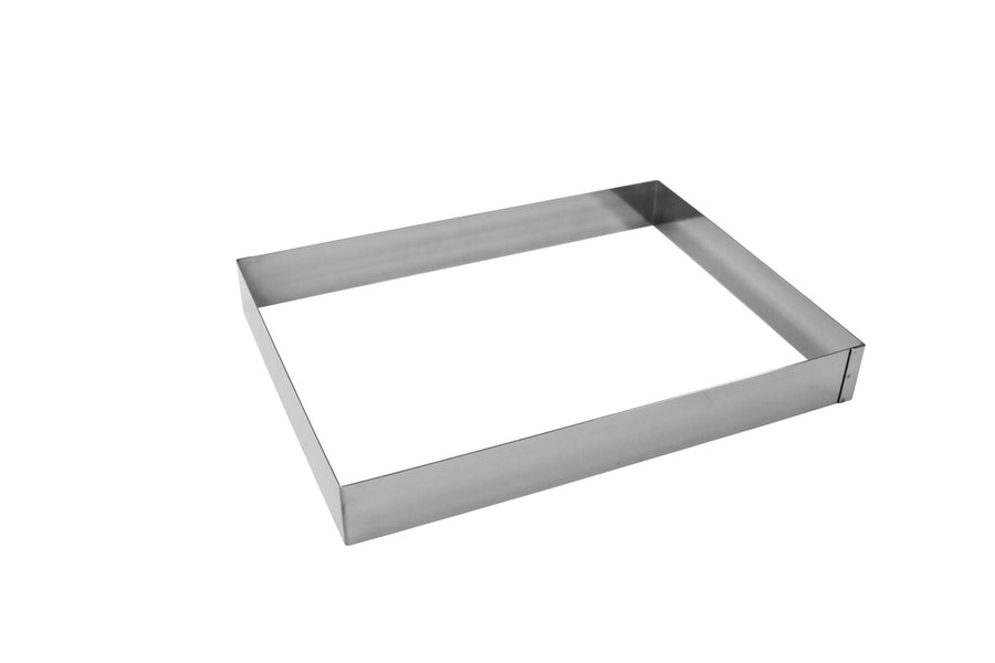 Schneider cake ring "rectangular", stainless steel, 300 x 400 x 50 mm