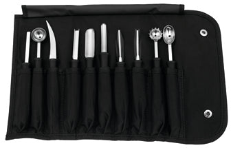 Schnitzwerkzeug-Satz 10-tlg. in Rolltasche | Lauterjung Solingen
