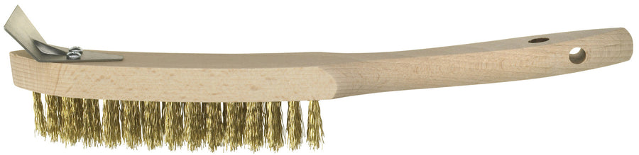 Grill- / Backblech-Reinigungs-Bürste Messingdr. + Schaber 14 cm – 5 Stück | Lauterjung Solingen