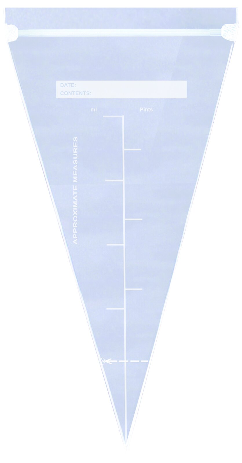 Schneider fermuarlı tek kullanımlık krema torbası, 320 mm x 150 mm, 50 µ