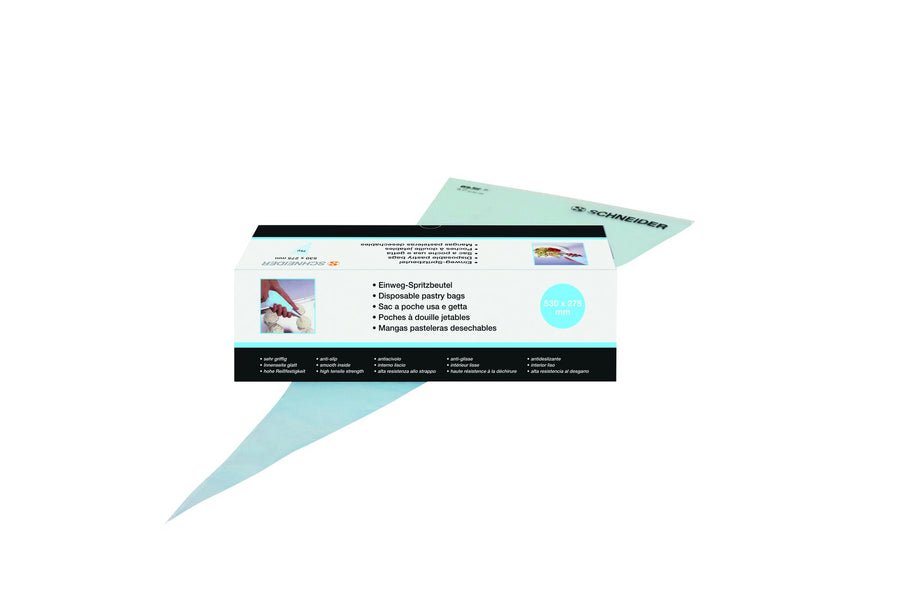 Schneider tek kullanımlık krema torbası, PE, 530 x 275 mm, 75 µ – 100 adet