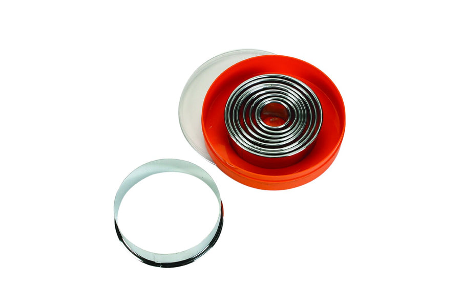 Schneider round cutter set, plain, 9 pcs., stainless steel, material thickness: 0.4