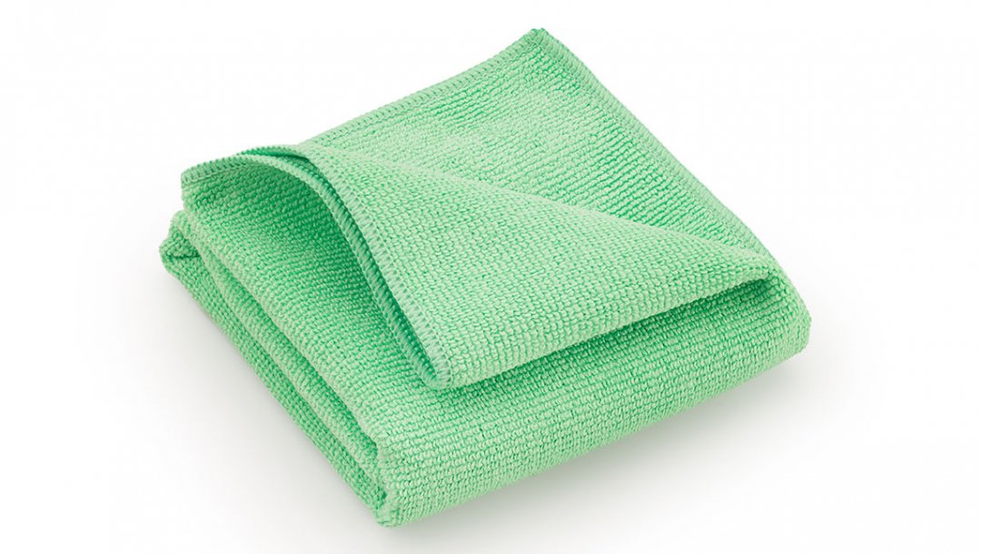 Mega Clean Mikrofaser Hochleistungstuch Platin grün, 40 x 40 cm – Profi Putztuch Reinigungstuch langlebig
