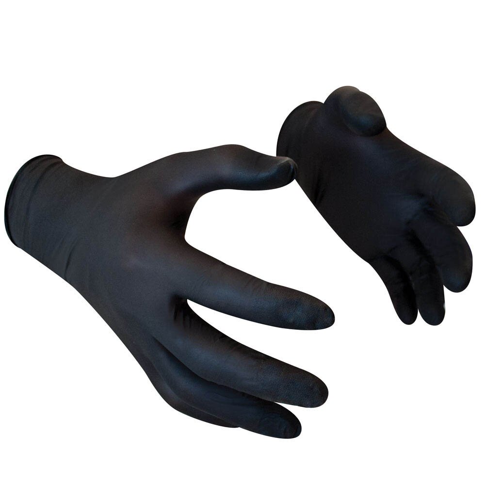 Chemsplash Nitril-Einweghandschuhe schwarz, puderfrei, medizinische Qualität – 200 Stück – Größe S–XL