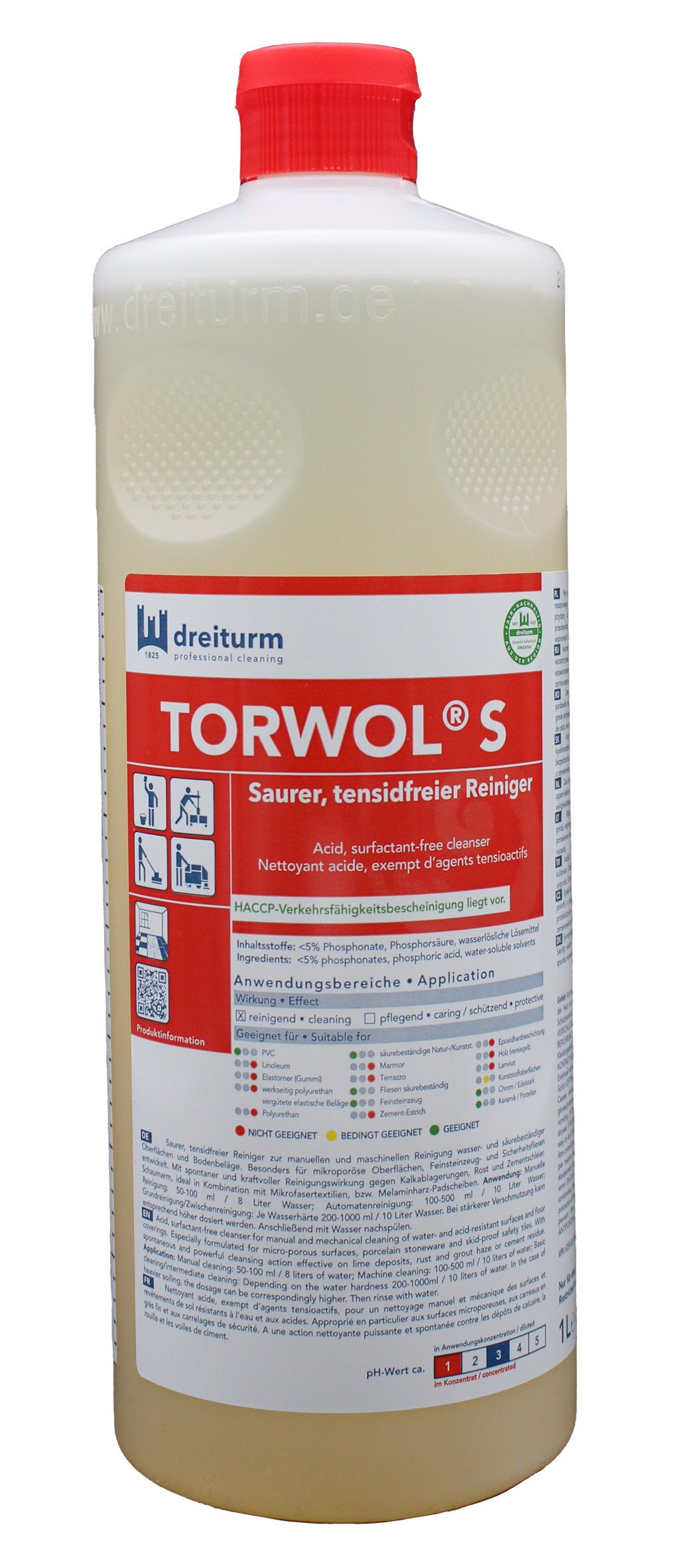 DREITURM Torwol S saurer, tensidfreier Reiniger 1L