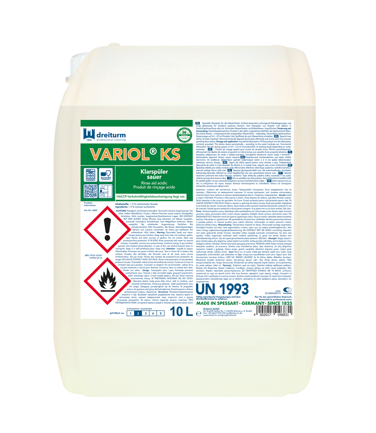 DREITURM Variol KS Klarspüler sauer 10L