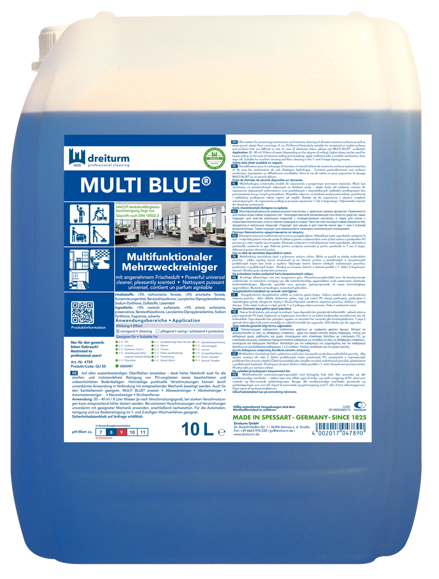 DREITURM Multi Blue универсален почистващ препарат 10 л