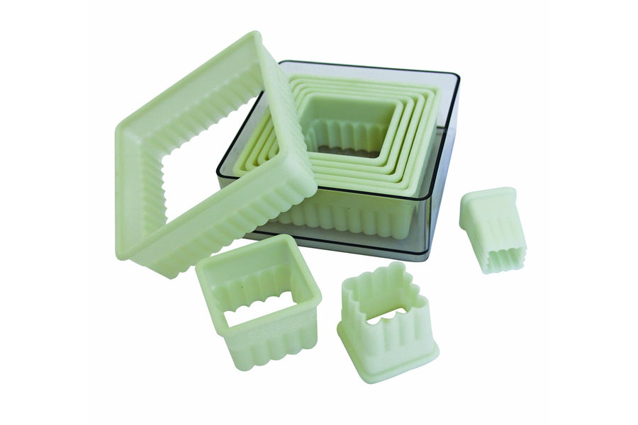 Schneider Square Cutter Set, scalloped 9-piece, material: nylon