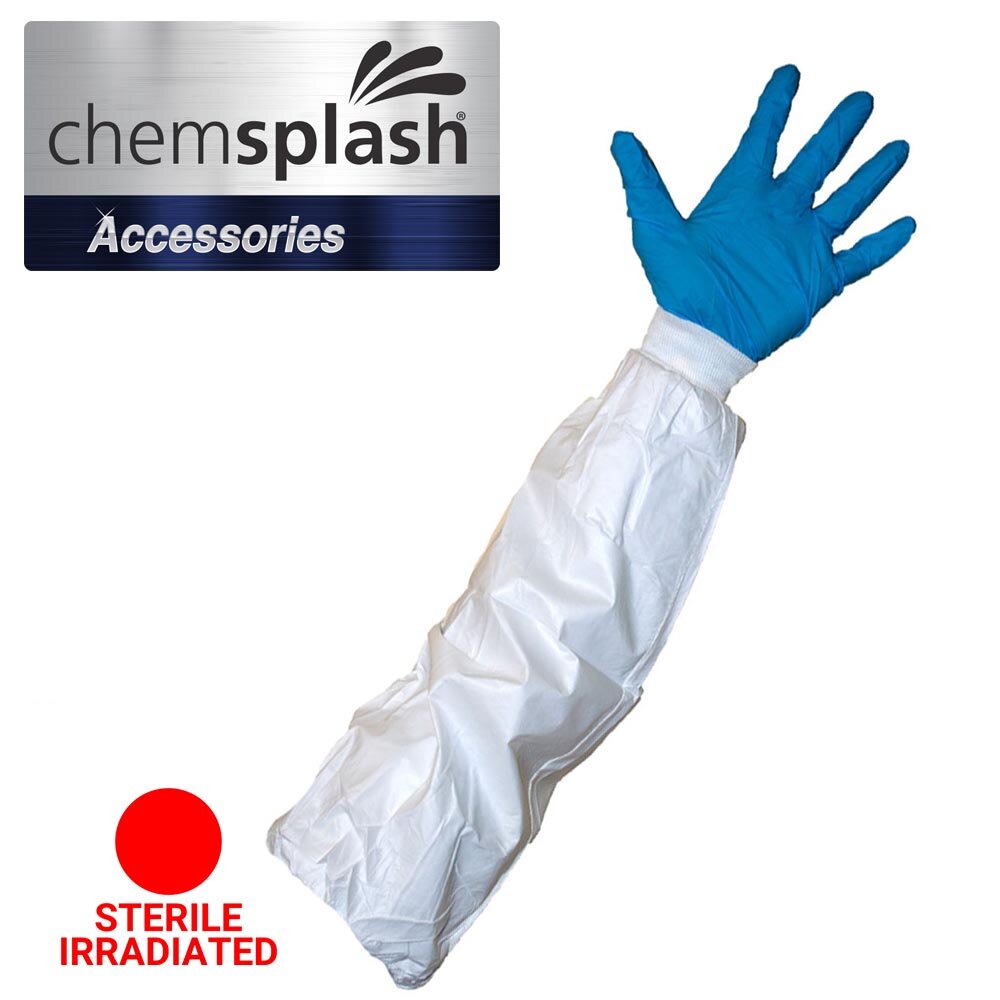 Chemsplash Ärmelschoner Typ PB[6-B] steril, mit Strickbündchen, 49,5 cm – 25 Paar