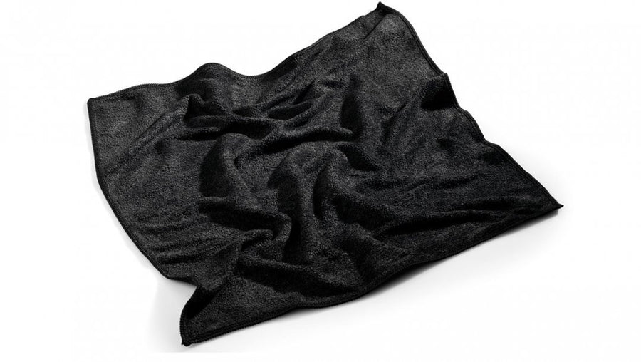 Mega Clean Mikrofasertuch Stretch Light schwarz, 40 x 40 cm – Profi Putztuch Reinigungstuch