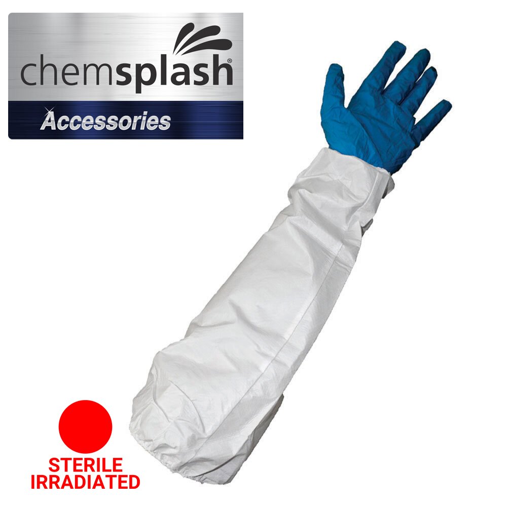 Chemsplash Ärmelschoner Typ PB[6-B] steril, mit Gummizug, 42 cm – 25 Paar