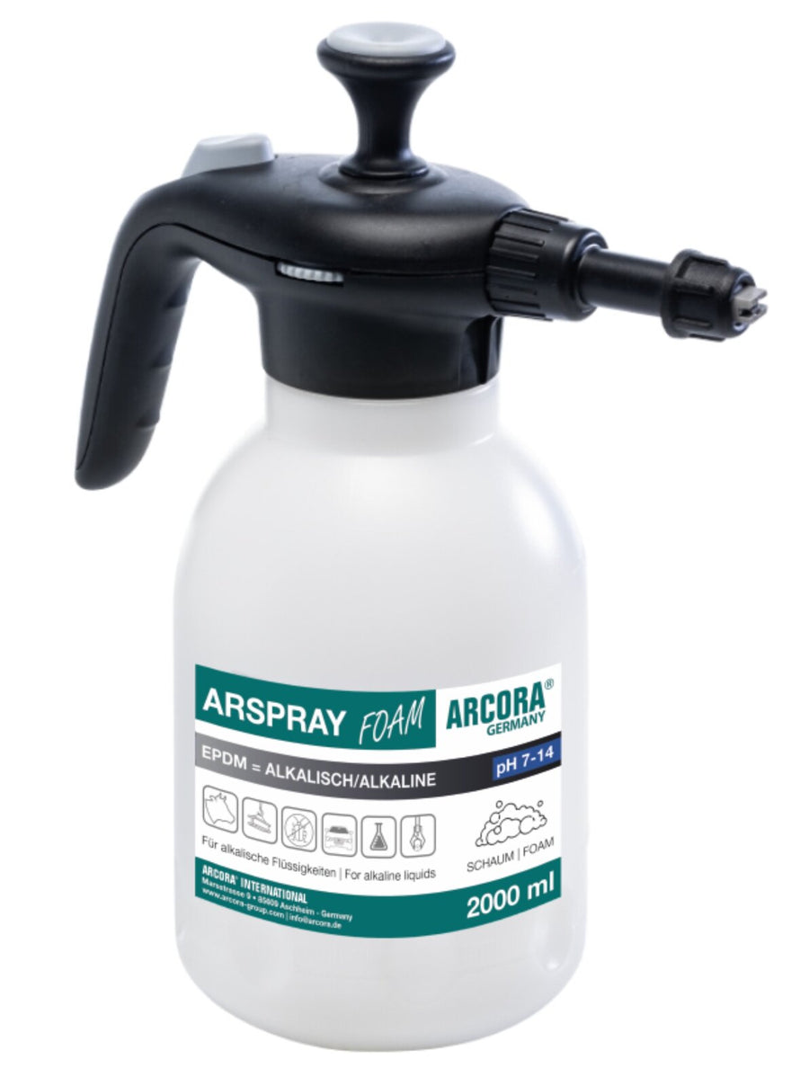 ARCORA ARSPRAY Tec-Two Foamer Sprühkännchen 2000 ml, Grau-Schwarz, EPDM – alkalisch