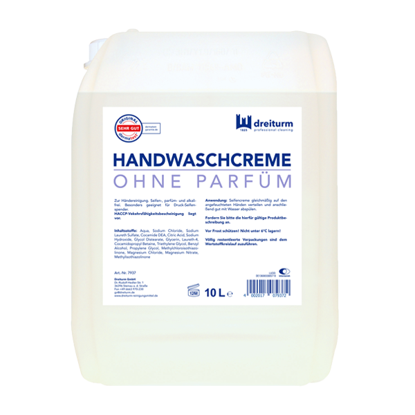 Handwaschcreme ohne Parfüm 10L