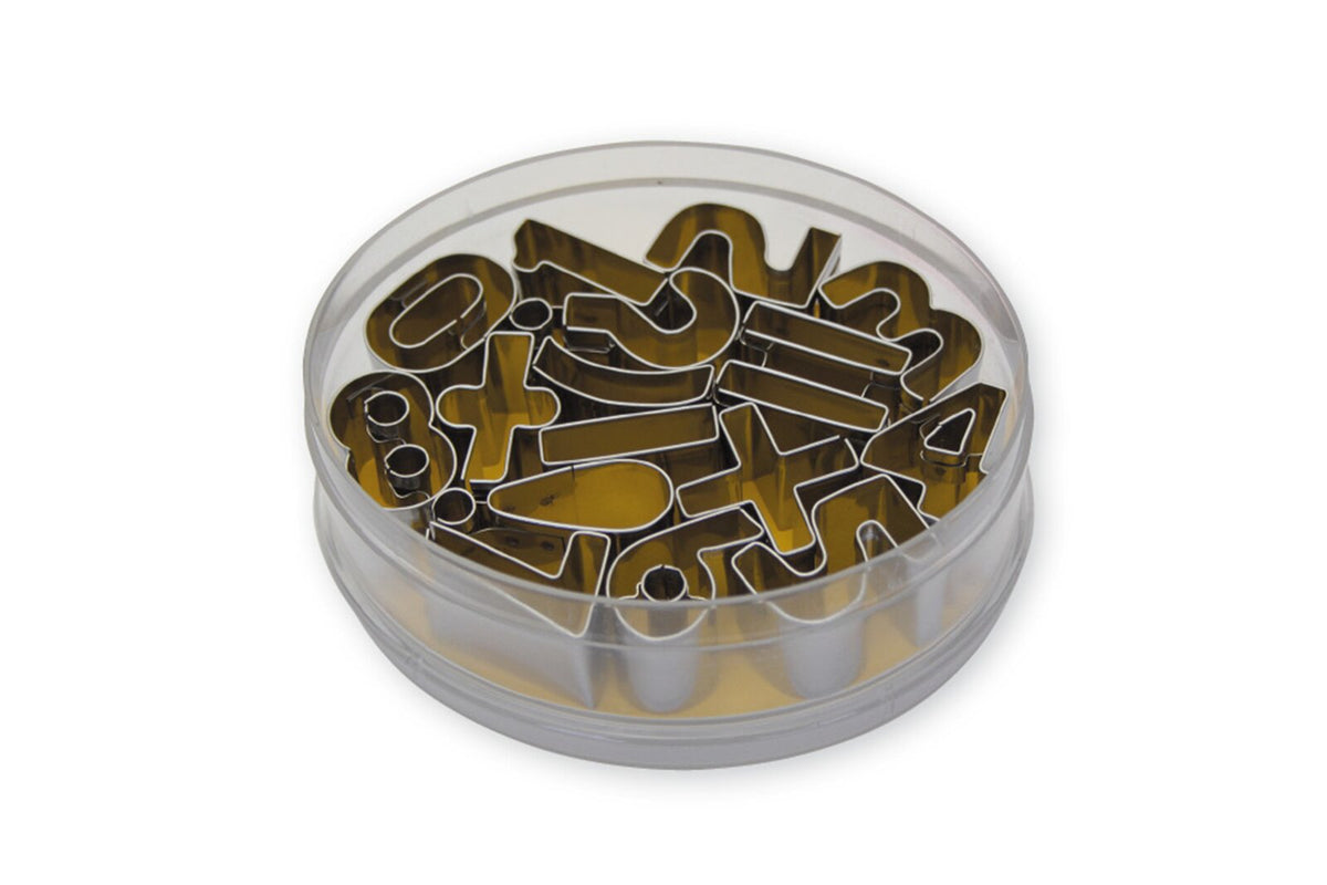Schneider Dekor "Rakamlar" kurabiye kalıbı seti, 16 parça, yükseklik: 20 mm, paslanmaz çelik