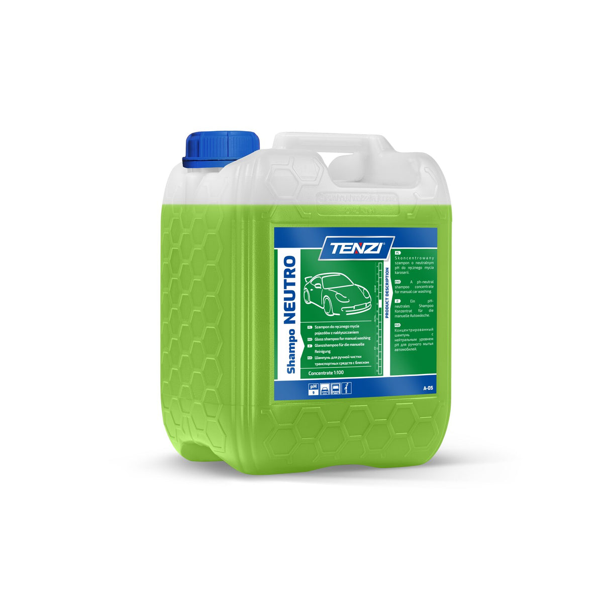 Tenzi Shampo Neutro pH-neutrales Autoshampoo Konzentrat 5 L – Kanister