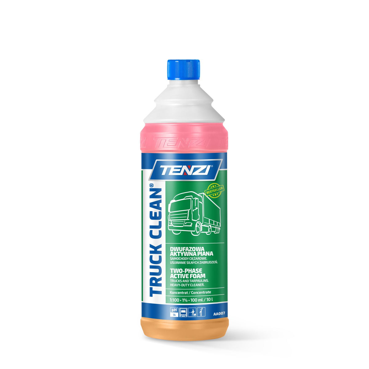 Tenzi Truck Clean Aktivschaum LKW-Wäsche Konzentrat 1 L – Flasche mit Schraubverschluss