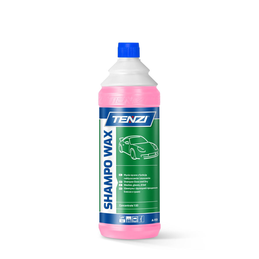 Tenzi Shampo Wax Autoshampoo mit Wachs Konzentrat 1 L – Flasche mit Schraubverschluss