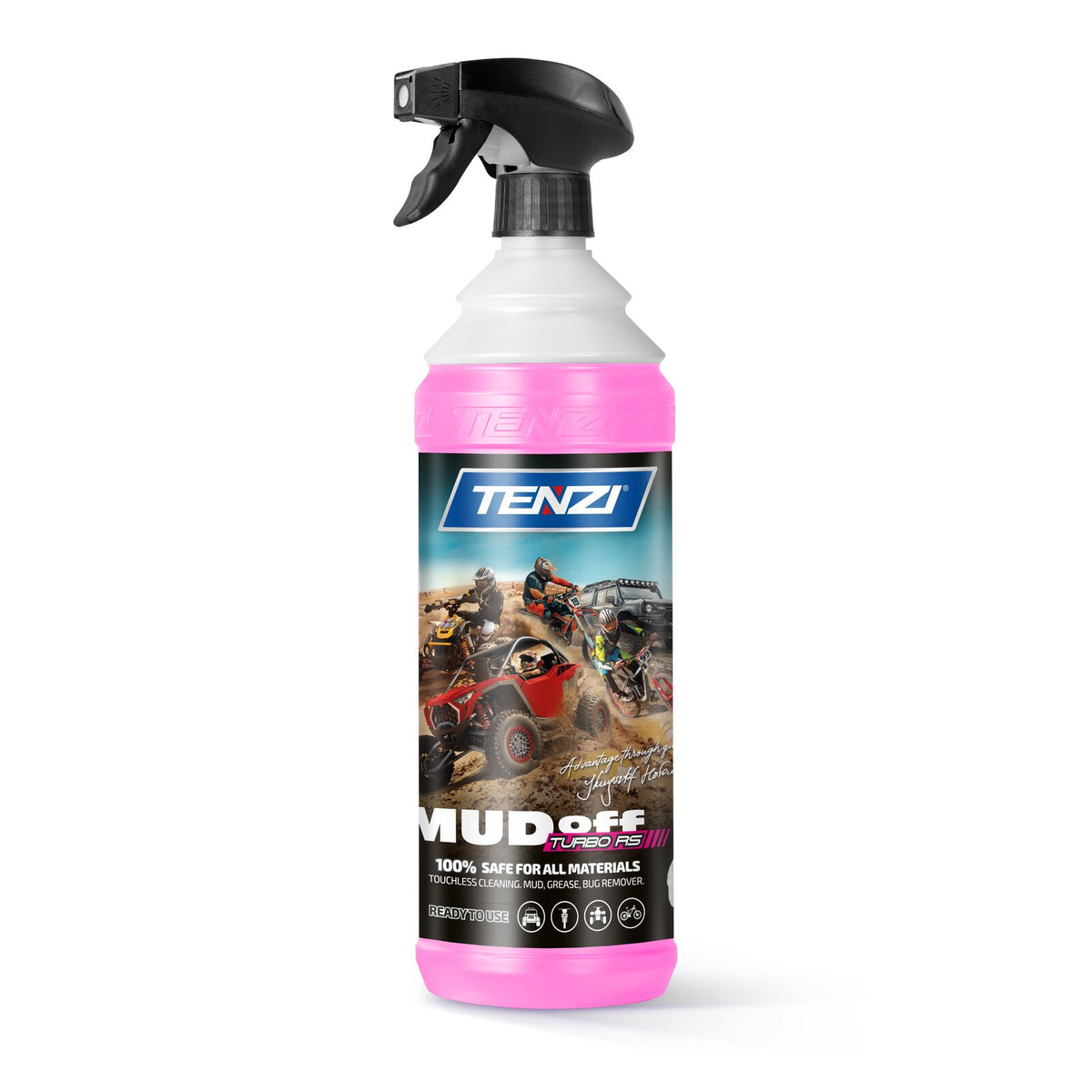 Tenzi MUD OFF Schlammentferner Fahrzeugreiniger 1 L – Sprühflasche mit Sprühkopf